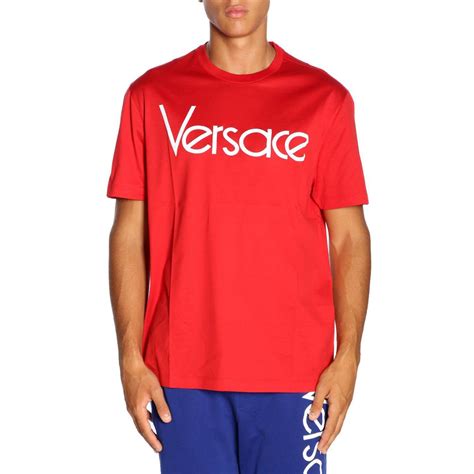 versace red t shirt mens|Versace t shirt men's price.